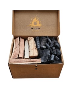 Caja Mix de Leña y Carbón Vegetal - Ideal para Parrillas, Chimeneas y Estufas