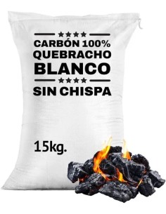 Carbón Quebracho Blanco Hugo Store – Saco de 15 kg Premium