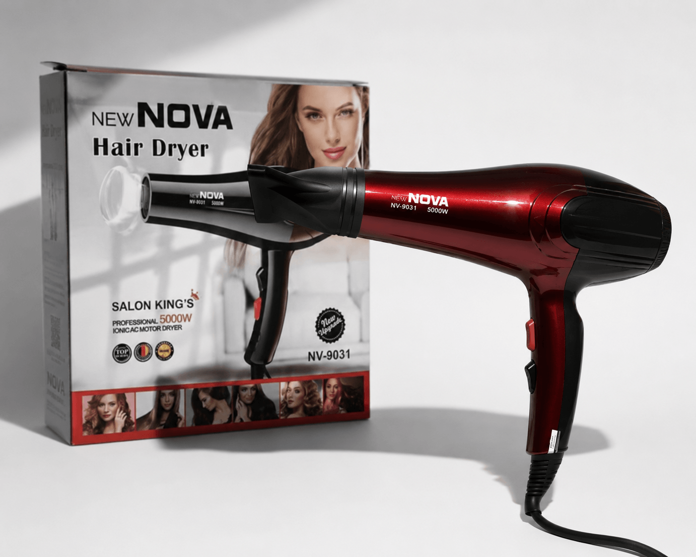 Secador de Cabello Nova NV-9031 5000W con Control de Aire y Temperatura